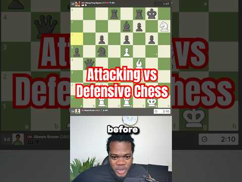 Attacking vs defensive Chess  #chess #chesscom #chesstips