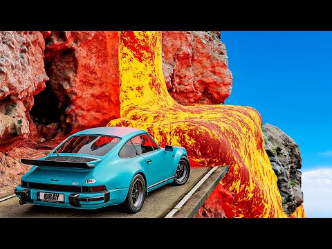 Cars vs Lava Cross Roads in GTA 5