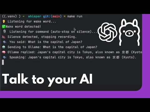 Voice to Voice AI with Python! Wake Word, Whisper, Ollama, TTS – Full Pipeline Demo