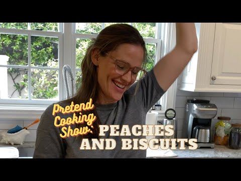 Pretend Cooking Show: Peaches and Biscuits