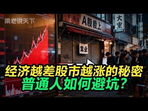 【梁老说天下】经济越差股市越涨的秘密，普通人如何避坑？看懂“日本式”反弹，守住你的钱包！#梁老故事会 #梁老