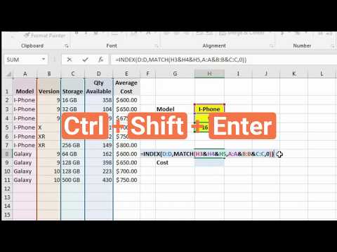 Index Match with Multiple Criteria