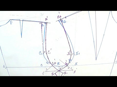 Рубашечный крой на основе чертежа базовой конструкции. Лиф и рукав.