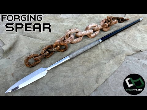 Forging Beautiful SPEAR out of Rusted CHAIN