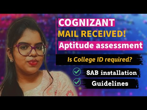 Cognizant Aptitude assessment | Mail received | Guidelines | Do's and Dont's | Troubleshooting |