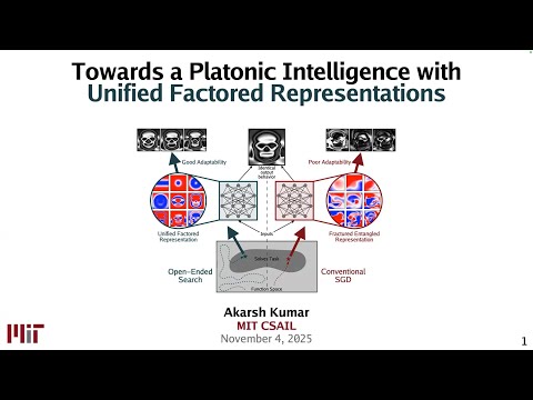 "Towards a Platonic Intelligence with Unified Factored Representations" by Akarsh Kumar