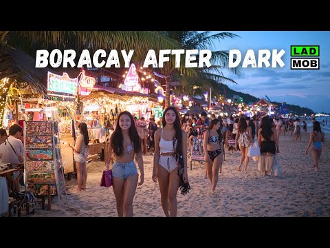 Walking Boracay at Night | Station 2 Nightlife & Beachfront Scenes | Philippines ๐ต๐ญ in 4K HDR