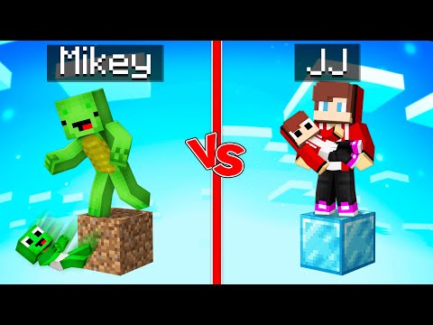 SKYBLOCK but We Have to Watch the BABY in Minecraft - Maizen JJ and Mikey BABY RAISING COMPETITION