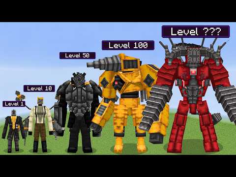 Every Skibidi Drillman Evolution vs Random Mobs! in Minecraft!