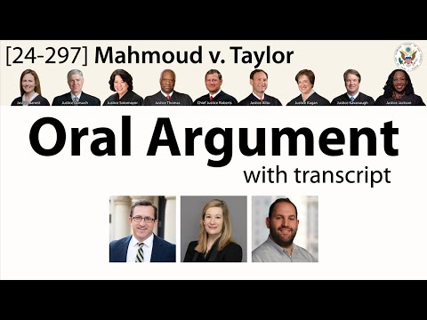 Oral Argument on LGBTQ books like "Pride Puppy" in public schools: Mahmoud v. Taylor