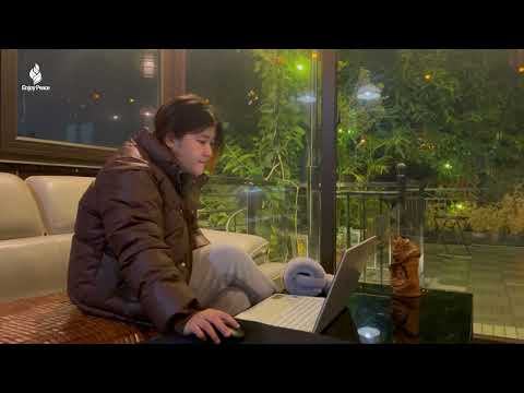 A relaxing evening of work