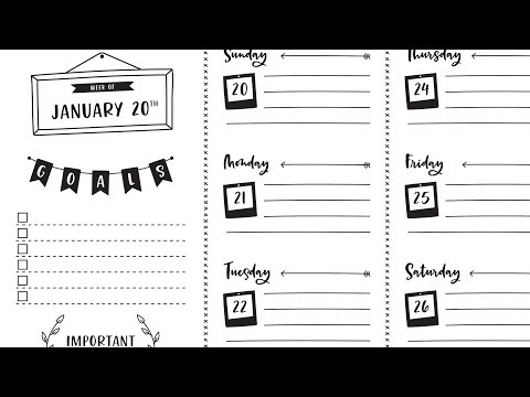 Create a Bullet Journal Weekly Planner Design in Illustrator