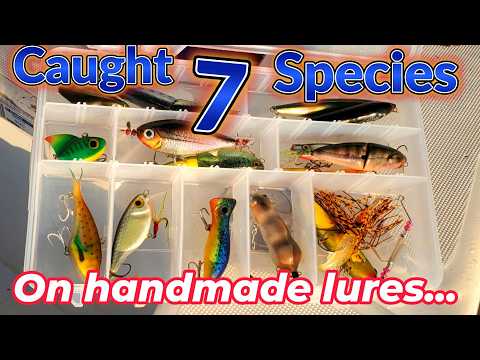 INSANE Low Tide Fishing! Trophy Trout & 7 Species Caught on Homemade Lures! #inshorefishing #lures