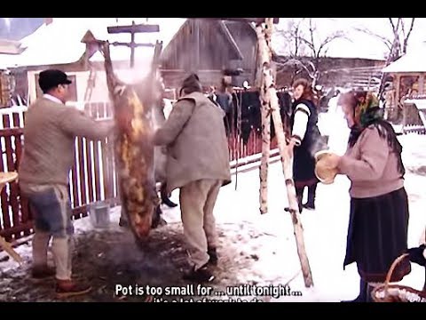 Rituals - Bucovina Region, RO, Europe -  ”Pig slaughter” and ”Pomana” Christmas