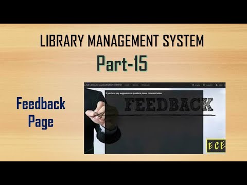 Library management system part-15 | Feedback/ Report  Page with HTML,CSS,PHP,my SQL