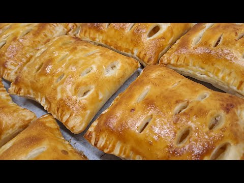 ПРОСТО и БЫСТРО! СЛОЙКИ С ЯБЛОКАМИ из готового слоёного теста!😋