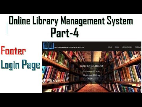 Library management system part-4  | Footer & sign in| HTML,CSS,PHP,my SQL