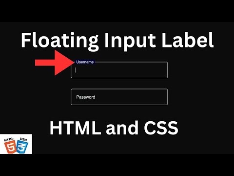 How to create Floating  input Label Using HTML and CSS | CSS Tutorial