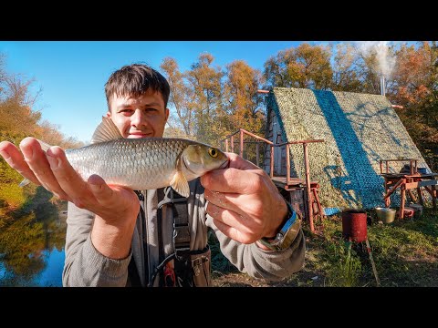WHAT DOES THE DEEP HOLE ON THE RIVER HIDE? | FISHING AT THE HUT