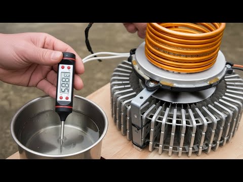 Amazing DIY! Solar 2-in-1 Induction Stove – Continuous Free Hot Water All Year