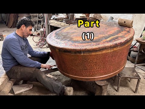 The amazing process of making a very big handmade copper clandron /Coppersmithing ⚒️😍🇮🇷
