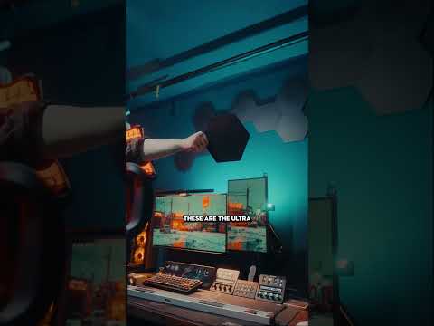 Insane Cyberpunk Desk Setup - Nanoleaf Ultra Black Shapes
