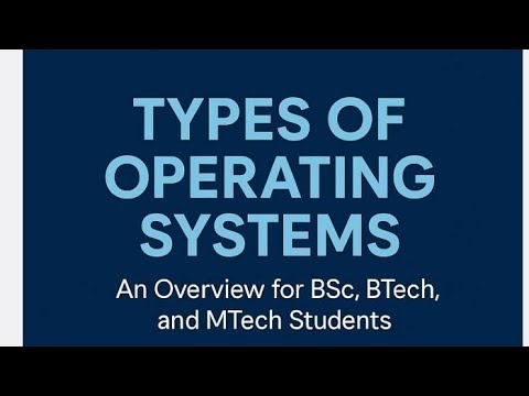 Types of Operating System Explained | Batch, Time Sharing, Real-Time, Multiprogramming, Multiuser OS