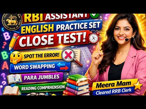 🔥 Day 3 of RBI Assistant English Practice Set | Boost Your Score in 30 Minutes!