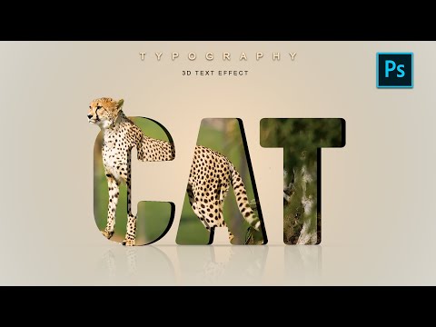 Photoshop text effects | 3D Letter Manipulation | Typography | Photoshop tutorial