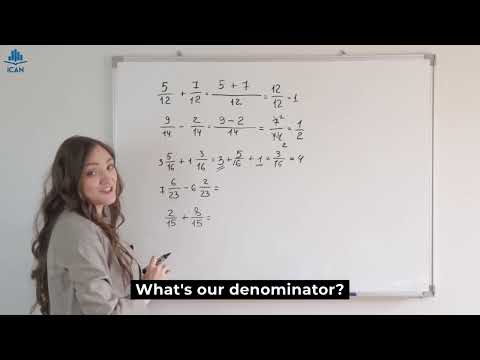 Adding and Subtracting Fractions with Like Denominators | Step-by-Step Explanation | I CAN Math