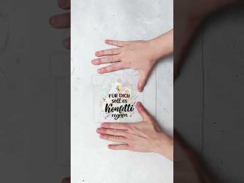 Schüttelkarten für Geld und Gutscheine #geldgeschenk #diy #gutscheinverpackung