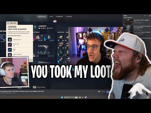 Hutch Reacts to Ninja LOSING IT At Symfuhny After Stealing The RAREST Item In Arc Raiders From Him!