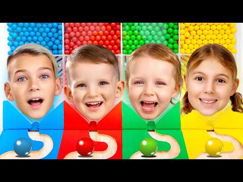 Haurrak txikle-bola makina erraldoia aurkitzen dute 🍬 Haurrentzako makina magikoen istorioak