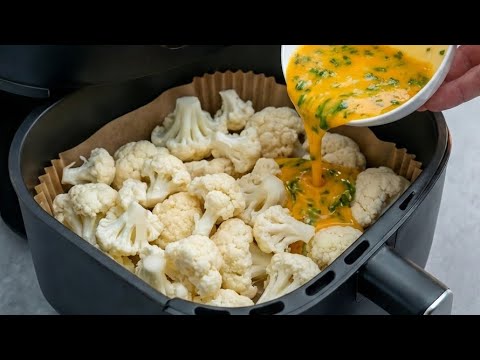 Just Pour Egg Over Cauliflower in Air Fryer, and the Result Will Surprise You! 
