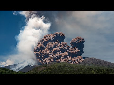 Volcanic ash erupts from Sicily's Mount Etna
