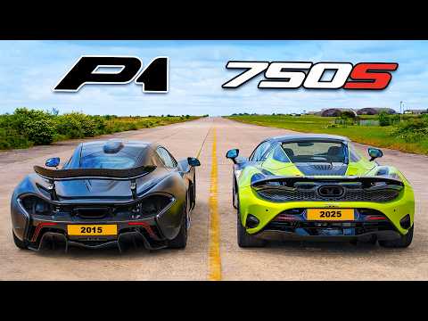 McLaren P1 v McLaren 750S: DRAG RACE