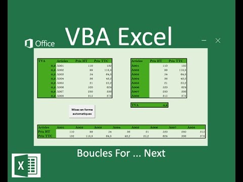 Boucles For Next en VBA Excel pour traitements automatisés