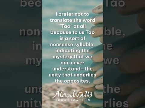 Alan Watts from his book ‘What is Tao?’
