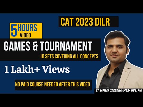 Games And Tournament || CAT 2023 DILR || 10 Excellent Sets Covering All Concepts