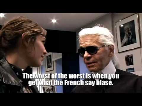 alexa chung & karl lagerfeld