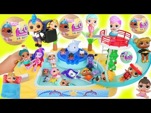 LOL Surprise Dolls Lil Punk Boi Sisters New Pool School House + Wedding with JOJO SIWA Marred