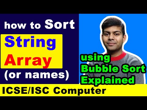 How to Sort String Arrays or Names (using Bubble Sort) | Important Java Programs | ICSE ISC Computer
