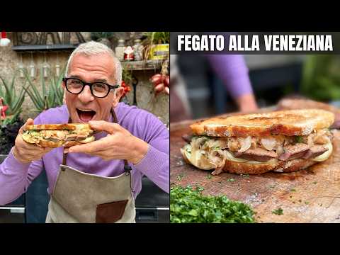 FEGATO ALLA VENEZIANA - Panino con Fegato e cipolle 😋 Ricetta di Chef Max Mariola