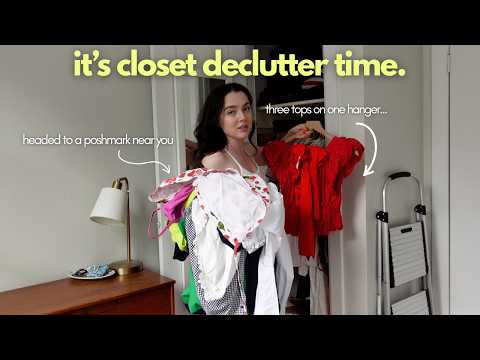 the annual summer closet declutter!! a successful closet clean out