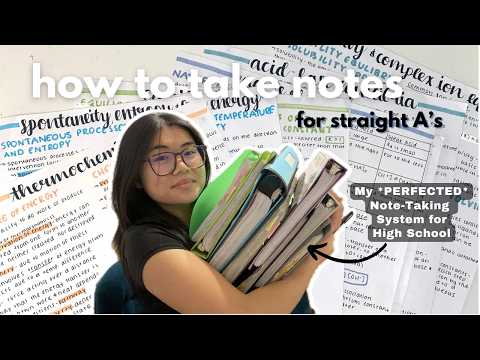 How I Took Notes in High School (to get STRAIGHT As) 📝♡