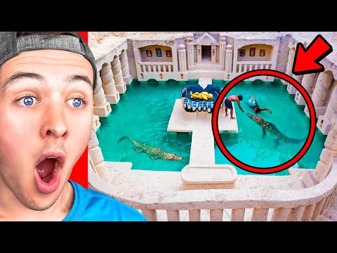 Reacting to the CRAZIEST Underground CROCODILE MANSION