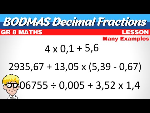 Decimal Fractions Grade 8 | BODMAS