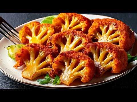 Ich habe noch nie so leckeren Blumenkohl gegessen! Dieses Rezept kennt keiner! Nur 2 Zutaten!