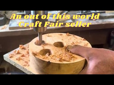 Woodturning. An out of this world Craft Fair seller.