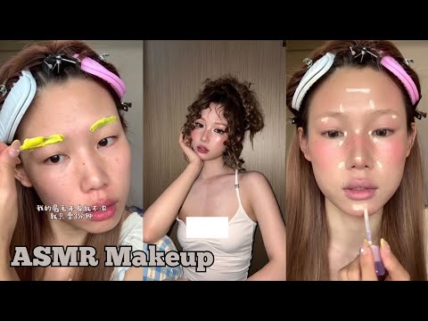 ASMR Makeup & Skincare tutorial 🎀 Satisfying Videos ♡ Aesthetic ✨️